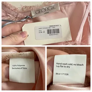 NWT Georgie Lacey Layering Cami Pink Large thumbnail 11