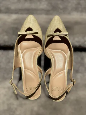 Jones New York Slingback Flats Pointed Toe Bow Balletcore Coquette Feminine thumbnail 3