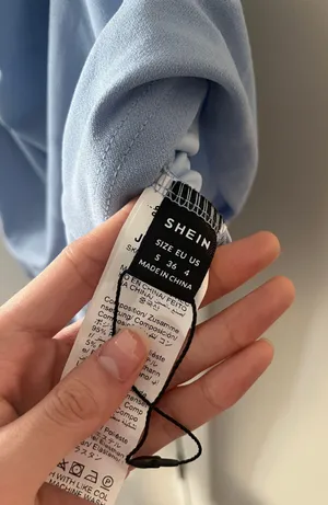 SheIn Baby Blue Strapless Dress thumbnail 5