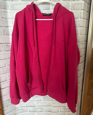 Pretty Little Thing hot pink zip up hoodie thumbnail 3