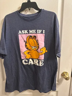 Garfield Graphic Tee Gray Size XL thumbnail 1