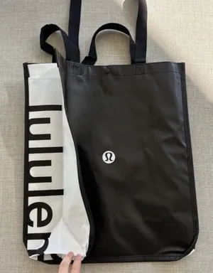 Large Black Lululemon Tote Bag thumbnail 1