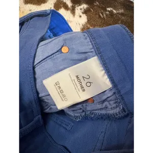 Mother Denim The Skipper Short N' Long Fray In Cats And Dogs Blue Size 26 thumbnail 5