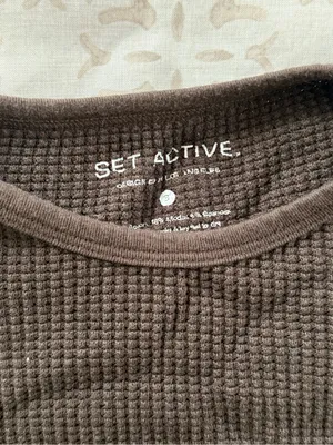 Set Active Brown waffle shirt thumbnail 3