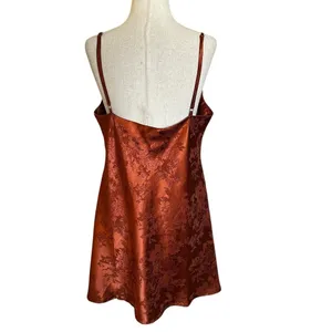 Princess Polly Brown Satin Flowers Mini Dress Women Size 12 NWT | 12-16 thumbnail 2