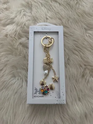 Disney Gold-tone Mickey Charm Keychain with Multicolor Gems and Star thumbnail 5