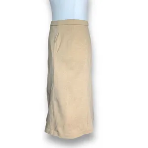 Vintage Bleyle for Hooper Tan Camel Wool Tailored‎ Neutral Midi Skirt thumbnail 7