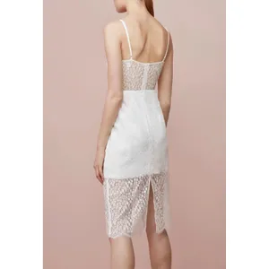 Keepsake The Label Daydream Lace Dress‎ Ivory Sheer Midi Slip Lined Size S NWT thumbnail 2