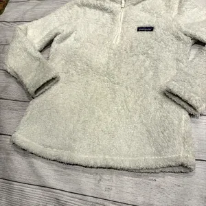 Patagonia Los Gatos 1/4 Zip Jacket Quarter Zip Fleece Pullover Size XS White thumbnail 3