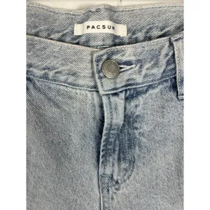 Pacsun Eco Light Blue Frayed Low Rise Straight Leg Jeans Medium Indigo Size 28 thumbnail 6