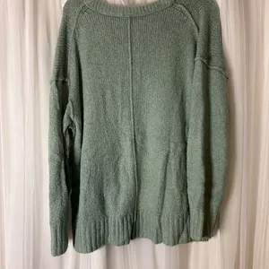 Free People Light Green Knit Sweater Over Sized thumbnail 3