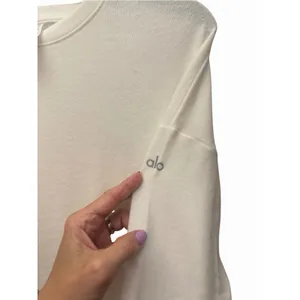 Alo Yoga Soho Pullover Women Size XS Ivory Longsleeve Crew Neck Sweater #T3-2 thumbnail 3