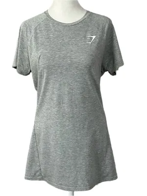 Gymshark Vital Seamless Athletic Short Sleeve Logo T-Shirt Gray Medium thumbnail 1