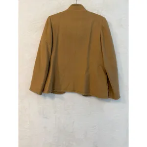 Dalton Vintage Wool Blazer Womens 10 Camel Tan Braided Trim Stand Collar Jacket thumbnail 9