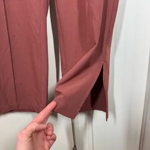 Abercrombie & Fitch Traveler Track Pants High Rise Wide Leg Rose Pink size large thumbnail 2