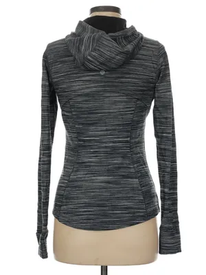 Lululemon Hooded Define Jacket Nulu Heathered Black / White / Black W4BF8S Sz 8 thumbnail 3