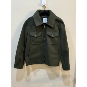 Avec‎ Les Filles Women Size Large Zip Up Utility Jacket Pockets Olive Green thumbnail 2