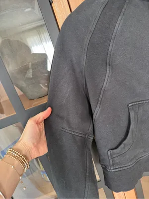 Lululemon Scuba Oversized 1/2 Zip up Hoodie sweatshirt jacket Black half thumbnail 8