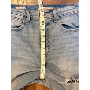 Levis Premium 70s High Flare Jeans Light Wash Distressed Blue Denim 26 thumbnail 4
