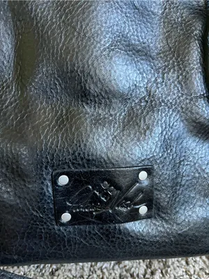 Patricia Nash Benvenuto Large Black Leather Stud-Accent Tote Bag thumbnail 10