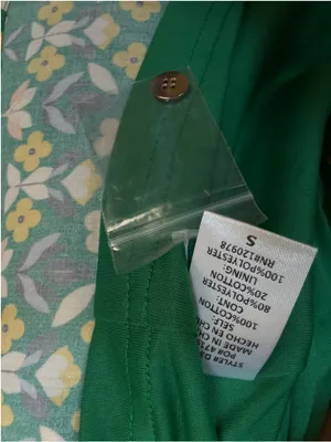 Entro Garden Floral Print Mini Dress in Green Size S thumbnail 7