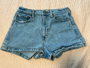 Abercrombie & Fitch Light Blue Denim Jean Shorts thumbnail 1
