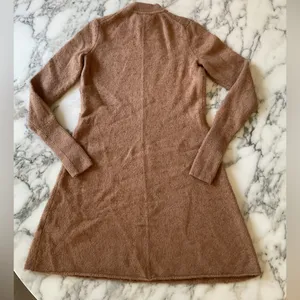 EUC Madewell Sz XS Sweater Mini Dress in Heather Camel $138 pilling fabric shave thumbnail 7