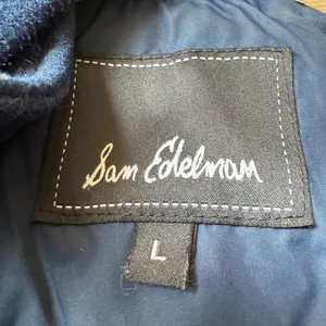 Sam Edelman Quilted Hooded‎ Puffer Jacket Coat Navy Blue Womens Size L thumbnail 2