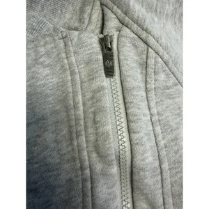 Lululemon Back To‎ It Wrap Fleece Jacket Sweater Athleisure Neutral Gray Comfy thumbnail 7