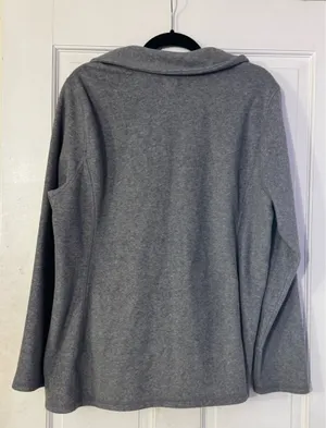 Old Navy Heather Grey Zip-Up Jacket XL thumbnail 3