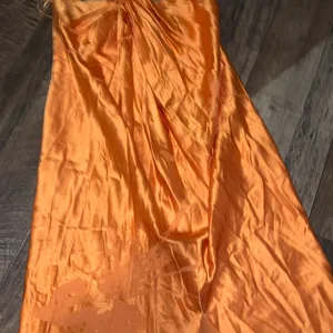 Zara Woman Collection Orange Jacquard Halter boho Dress NWT party resort 189$ thumbnail 9