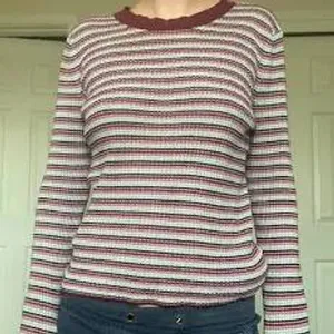 American‎ Eagle Medium Multicolor Striped Sweater Women's Ribbed Long Sleeve thumbnail 2
