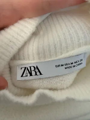 ZARA White Cropped Sweater thumbnail 3