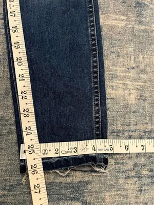 Madewell Blue Distressed Button Fly 10" High Rise Skinny Jeans Women's 25" thumbnail 8