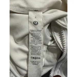 Lululemon White Define Jacket Luon‎ Full Zip Size 6 Mock Neck Athleisure flaw thumbnail 8