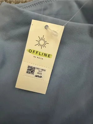 OFFLINE by AERIE Real Me XTRA Asymmetrical Tank Top RARE Discontinued Blue Lrg thumbnail 5