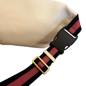 Authentic Gucci Print Leather Belt Bag White Logo Web Stripe Crossbody thumbnail 5