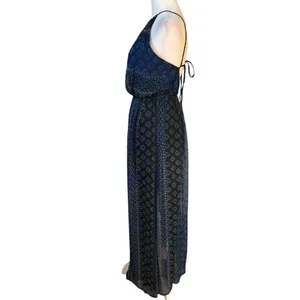 Hollister Blue Chiffon Halter Open Back Maxi‎ Dress - Large thumbnail 2