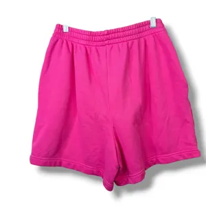 SKIMS Hot Pink Drapey French Terry Ultra High Waist Drawstring Lounge Shorts XS thumbnail 9