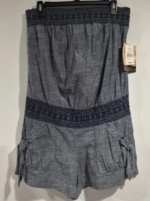 Rewind romper shorts strapless new Blue Size L thumbnail 1