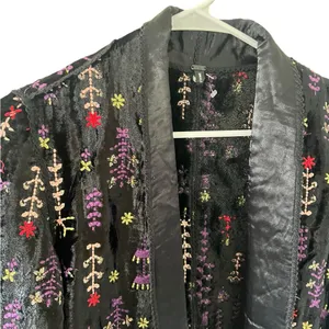 Anthropologie Bl^nk Embroidered Black Blazer Jacket thumbnail 8