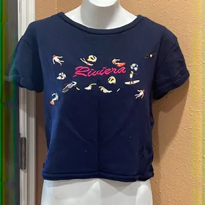 Anthropologie Maeve Riviera blue sweatshirt top thumbnail 3