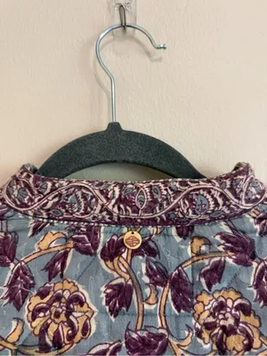 Anthropologie Antik Batik Jacket Quilted Cotton Floral Size Small thumbnail 12