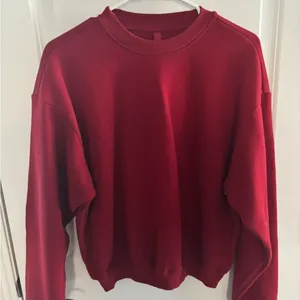 Skims Cotton Fleece Crewneck- Limited Edition Brick thumbnail 1