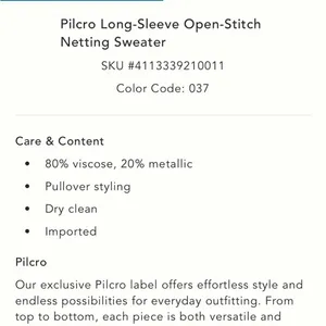 Anthropologie Pilcro Long-Sleeve Open-stitch Netting Sweater thumbnail 5