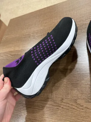Orthopedic, purple and black shoes thumbnail 2