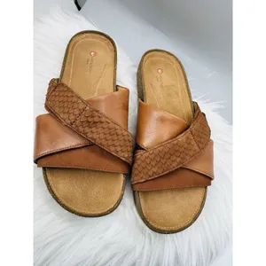 Clarks Rosilla Derby Women’s Leather Sandals Dark Tan Combi Unstructured Size 7 thumbnail 2