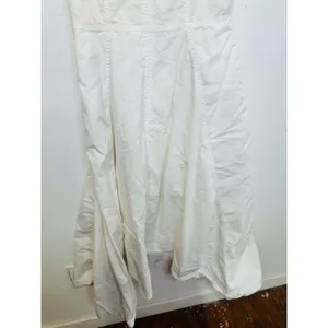 DUNST Women's White Flattering V-Neckline Skirt Flowy A-Line Maxi Dress Size XS thumbnail 5