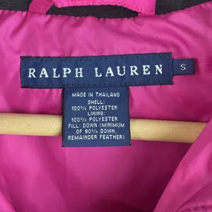 Ralph Lauren Hot Pink Down Filled Puffer Quilted Sleeveless Zip & Up Down Vest S thumbnail 4