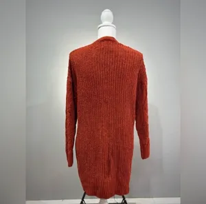 CLEARANCE! Rust Pink Rose Oversized Open Cardigan Size M Like New thumbnail 2